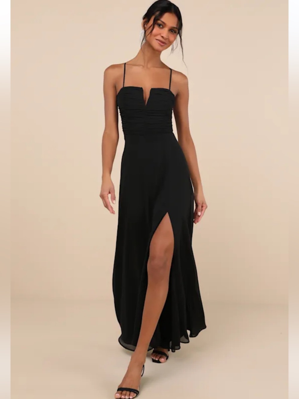NWT Lulus Sweeney Black Sleeveless Maxi Dress